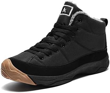 Azooken Hombre Mujer Botas de Nieve Invierno Botines Senderismo Impermeables Deporte Trekking Zapatos(6119-Elegante Negro41)