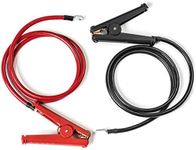 Spartan Power 2 AWG 5 Foot Alligator Clamp Battery Cable Set with 5/16" Ring Terminals