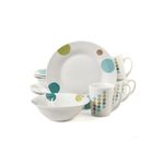 Gibson Home 12 Piece Retro Specks Dinnerware Set