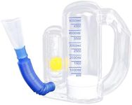 Breathing Exercise Device for Lungs,Deep Breathing Trainer for Children and Adult,5000ml Volume Measurement with Flow Rate Indicator.