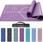 PROIRON Yoga Mat Patented Alignment System Exercise Mat Non Slip Pilates Mat for All Types of Yoga, Pilates & Floor Workouts with Carrying Bag (1730 x 610 x 4mm)