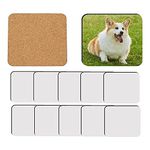 Yoiimiya 12 Pcs Sublimation Square Coaster Blank MDF Cork Coasters Blanks Bulk MDF DIY Coasters