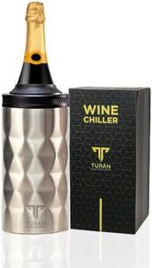 Champagne/Wine Bottle Chiller. Keep Your Wine Chilled for Up to 8 Hours. Portable Chiller with A Stylish Design Made of Premium Insulated Stainless Steel. Iceless Bucket Replaces Sleeves Or Tote Bags