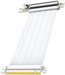 JEYI PCI-E 4.0 Riser Cable,High Speed Flexible Vertical GPU Mount Cable PCIe 4.0 x16 for AMD Radeon RX7000/RX6000 Series and GeForce RTX 40/30 Series 200mm/20cm/0.65ft【PCIEX16(G5) Link Model: GEN4】