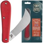 Taylors Eye Witness British Made Full Pruner Red Handle - Traditional Hardwearing Foldable Penknife Ideal For General Gardening And Pruning Trees And Fruit Bushes