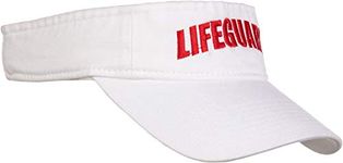 Lifeguard Visor | Professional Guard Hat Red Sun Cap Men Women Costume Uniform - White