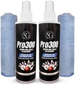 Spekkled Girrafe Bowling Ball Cleaner Spray with Cleaning Cloths (Pack of 2) - Oil, Scuff, and Belt Mark Cleaner Restores Tack - EPA Safe Bowling Ball Restoration - Bowling Accessories - 8 OZ