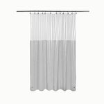 Shower Curtain Liner with 3 Magnets - Heavy Duty PEVA Plastic Shower Curtain for Bathroom, Waterproof Vinyl & See Through Shower Liner, Metal Grommets - Color Block Clear/Black, 72x72