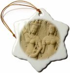 3dRose Cambodia, SIEM Reap, Angkor Wat, Apsaras, Temple-AS40 IHO0049-Inger Hoistroom Snowflake Ornament