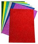 Glitter Foam Sheets for Crafts Non Adhesive Sparkle Craft Foam Sheets Mix Color a4 Soft Touch Card Making Scrapbooking Supplies Christmas Decoration 10 Sheets