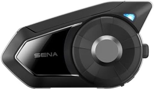 Sena 30K Motorcycle Bluetooth Headset Mesh Communication System, Black, Single Pack with HD Speakers