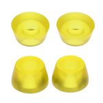 SM SunniMix 4 Pieces Longboard Skateboard Truck Bushings Set, 90A Hardware for 2 Trucks, Men Women Outdoor Skateboarding Accessories Spare Parts, Transparent Yellow