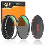 K&F Concept 49-82mm Circular Polarizers Filter & MC UV Protection Filter Kit (2 pcs) with Up & Down Lens Cap