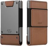PROOF Wallet | Slim Minimalist Wallets for Men | Leather & Metal | RFID Wallet | Front/Back Pocket | Gift Box | Veteran Owned (Legacy (Full Grain Brown Leather | Satin Gun Metal))