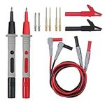 Proster 12 in 1 Multimeter Probe Test Lead Kit with Alligator Clips Replaceable Automotive Multimeter Leads Clamp Meter Leads Electronic Multimeter Test Leads