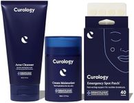 Curology Acne Skin Care Set, 40 ct Emergency Spot Pimple Patches, Acne Cleanser Face Wash with 2.5% Benzoyl Peroxide, and Cream Face Moisturizer