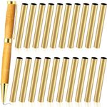 Colarr 20 Pcs 7mm Slimline Pen Tubes Pen Turning Tubes Brass Pen Tubes Replacement Accessories 2-1/32" Long Slimline Replacement Tube Turning Supplies for DIY Pen Making Office Supplies Friend Gifts