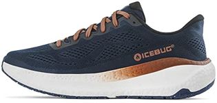 Icebug Mens Aura RB9X Road Running Shoe with Traction Sole, Deep Blue/Copper, 10.5 UK