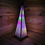 Premier Christmas 45cm Holographic Pyramid with Multi Colour LED Lights