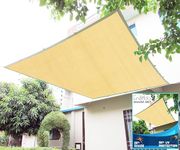 FREDDO HDPE Fabric Cotton Webbing Sun Shade Sails 90% Protection from Sun & UV Rays Ideal for Car Parking, Outdoor Garden, Balcony, Patio, Beige Color, 10 ft x 15 ft, Pack of 1 Piece