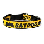 That Dog In Tuxedo Batdog - Dog Collar - Adjustable and Strong (Black) (Size M/L)