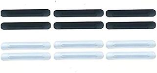 Rabi 6 Pairs Silicone Glasses Ear Hooks Sport Eyeglass Strap Holder Temple Tips Spectacle Retainers, Anti-Slip Elastic Comfort Sun Glasses Retainers, Black&Clear