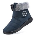 Women Snow Boots Winter Shoes with Fur Lined Warm Boots for Women Waterproof Booties Anti Slip Shoes