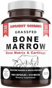 Ancient Origins Grass Fed Bone Marrow Supplement, 3060mg, Skin, Oral Health, and Joint Support Supplement, Promotes Whole-Body Wellness, Non GMO Whole Bone Extract, 180 Capsules