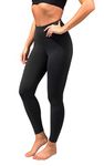 90 Degree By Reflex Women's High Waist Power Flex Tummy Control Leggings Small Black Ankle Length