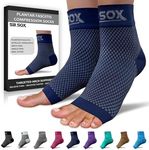 SB SOX Plantar Fasciitis Relief Socks – Ankle Brace Compression Sleeve – Arch Support for Foot Pain, Swelling, Heel Spurs – Foot Brace for Achilles Tendonitis Relief, Injury Recovery (Navy, Large)
