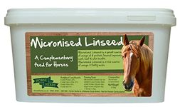 Horse Herbs Micronised Linseed Meal - Feed Supplement for Horses, Cooked Linseed, Equine (2.5kg Bucket)