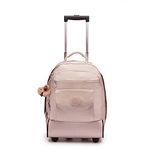 Kipling Sanaa Large Metallic Rolling Backpack, Quartz Metallic, 12.5" x 18.5" x 10.75"