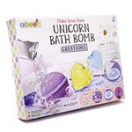 abeec Make Your Own Unicorn Bath Bomb - Bath Bombs for Kids - Bath Bomb Making Kit for Kids - Arts and Crafts for Kids - Bath Bomb Moulds, Unicorn Figures, Body Glitter & More.