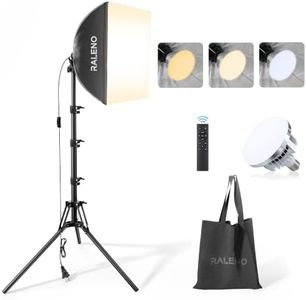 RALENO Softbox Photography Lighting Kit, 16"x16" LED Studio Soft Box Light