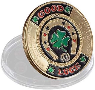 SW Poker Card-Guard Coin Collectibles Table Games Poker - Good Luck w/Plastic Case, Poker Chips Coin, A Great Coin Collecting Gifts for Husband, Father, Friends