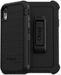 OtterBox iPhone XR Defender Series Case - BLACK, rugged & durable, with port protection, includes holster clip kickstand