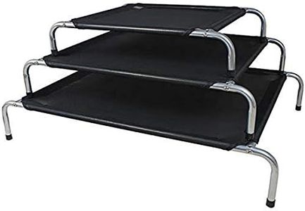 ZEEZ 60-ZBE04099 Platinum Elevated Pet Bed Medium 100x73x18cm, Black