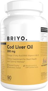Briyosis Cod Liver Oil- Omega Fatty Acids with Vitamin A & D Cod liver Oil Capsule Help Reduce Joint Pain And Maintain The Immune System For Unisex