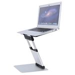 Defianz Alluminio Laptop Stand - DALS-N19-2 Premium Aluminium Ergonomic Laptop Stand for Desk, Height Adjustable Up to 19.7 '', Compatible with MacBook, All Laptops Tablets 11-17" - Silver