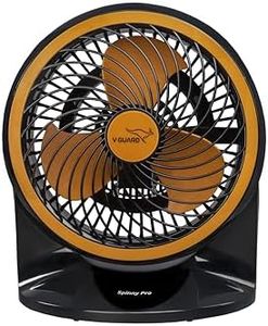 V-Guard Multi Purpose Spinny Pro Personal Fan | Table Cum Wall Fan | 353 m³/min Air Delivery | 2100 RPM | Compact and Powerful | (Orange Black) | 2- Year Warranty