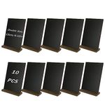 SHUESS 10 Pcs Blackboard - 22 x 15.3 cm Double Sided Chalkboard - Mini Chalkboard Signs with Stand for Food Labels, Message Signs, Party Table Decoration