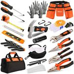 INCLY 95 PCS Kid Real Tool Set, Boy Builder Small Real Hand Tools Kit Construction Learning Accessories Hammer Screwdriver for Home DIY Woodworking Play,Come with Tool Belt & Bag