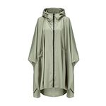 Freiesoldaten Women Waterproof Rain Poncho Stylish Reusable Lightweight Outdoor Raincoats Rain Jacket with Hood Green