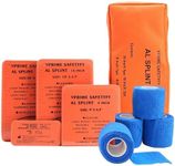 VPRIME SAFETYFY First Aid Splint 36" X 4.3" Orange -Waterproof First Aid Medical Tactical Field Splint For Bone Fracture Treatment (4, Splint Bundle)