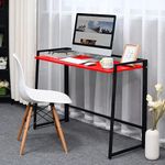 QARA Foldable and Portable, Study Table, Foldable Study Desk for Home & Office | Folding Study Table, PC Table Folding, Foldable Computer Desk (Red)