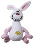 Multipet Deedle Dude Singing White Rabbit Plush Dog Toy, 8-Inch