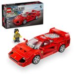 LEGO Speed Champions Ferrari F40 Supercar, Toy Car Model Building Set with Driver Minifigure, Collectible Ferrari Toy for Kids Ages 9 and Up, 76934