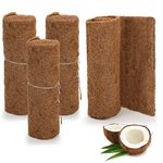 YOUEON 4Pcs Coconut Coir Liner Roll 12 x 40 Inch Coco Liner Sheet Reusable Coconut Fiber Mat, Reptile Carpet, Snow Melting Mats Insulation Coconut Mat for Reptile, Planter, Flowerpot, Garden