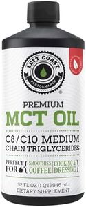 100% Coconut MCT Oil Liquid - MCT Oil C8 C10 for Sustained Mental Energy & Focus Support Great for Smoothies Salads Coffee & More - Palm Free Vegan Keto & Paleo Friendly 60+ Servings (32 Fl Oz)