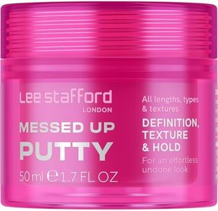 Lee Stafford Hair Styling Pomade | Messed Up Putty - Lighweight, Pliable Shaping Wax Paste, All Lengths, Firm Hold for Texturizing & Definition, Flyaway Tamer, Smoothing Slick Back, Men & Women